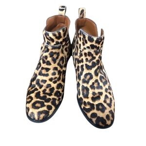 FRANCO SARTO Bernie Camel Hair Leopard Print‎ Booties 7.5/38 Business career
